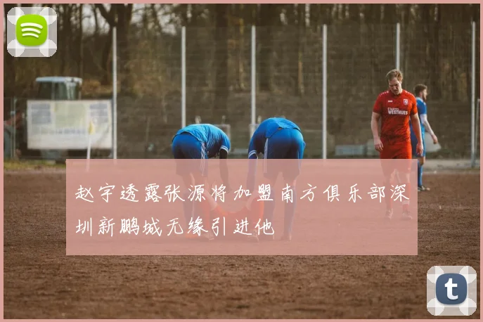 赵宇透露张源将加盟南方俱乐部深圳新鹏城无缘引进他